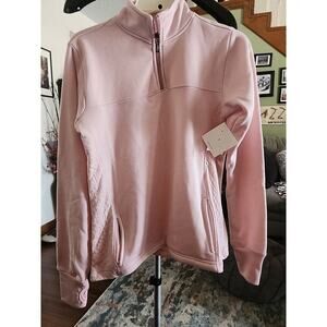 Laundry by Shelli Segal Quarter Zip Pullover NWT Small Peach A110 New Excellent